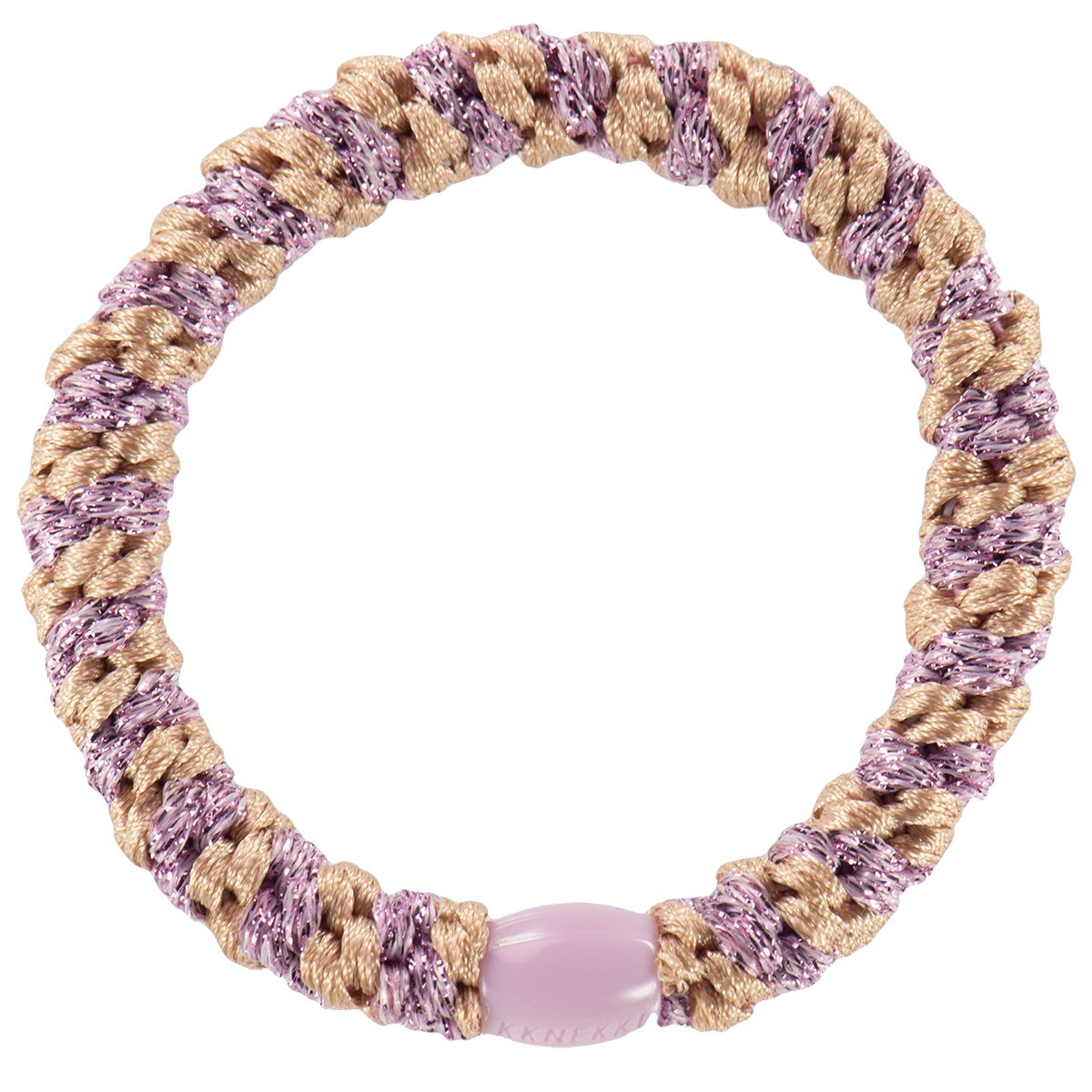 Kknekki | Bon Dep Haargummi - Peack Pink Glitter Stripe - kleinstadtleben concept store