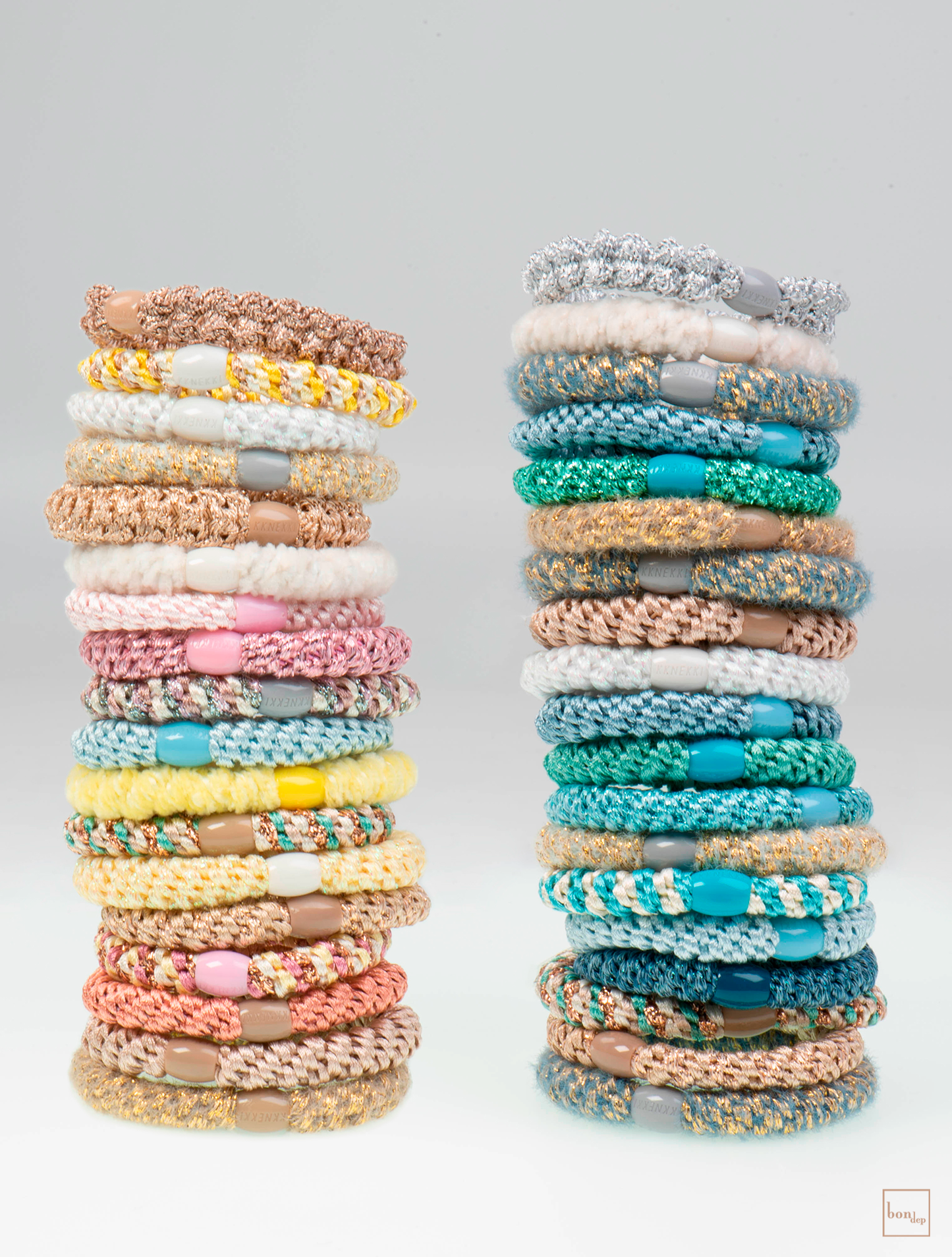 Kknekki | Bon Dep Haargummi - Mix Dusty Blue-Dusty Rose