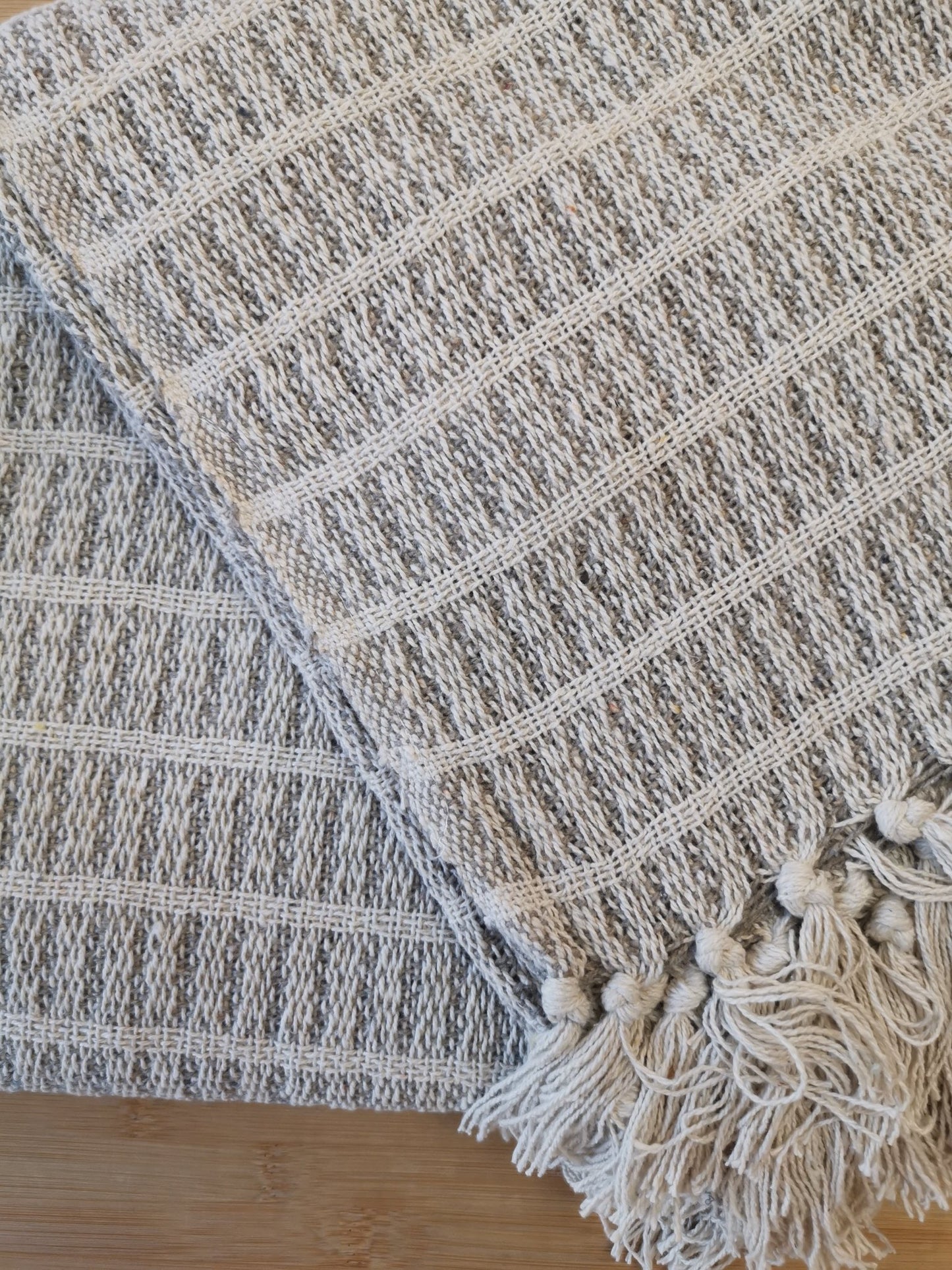 Decke beige natural Recycelte Baumwolle - kleinstadtleben concept store