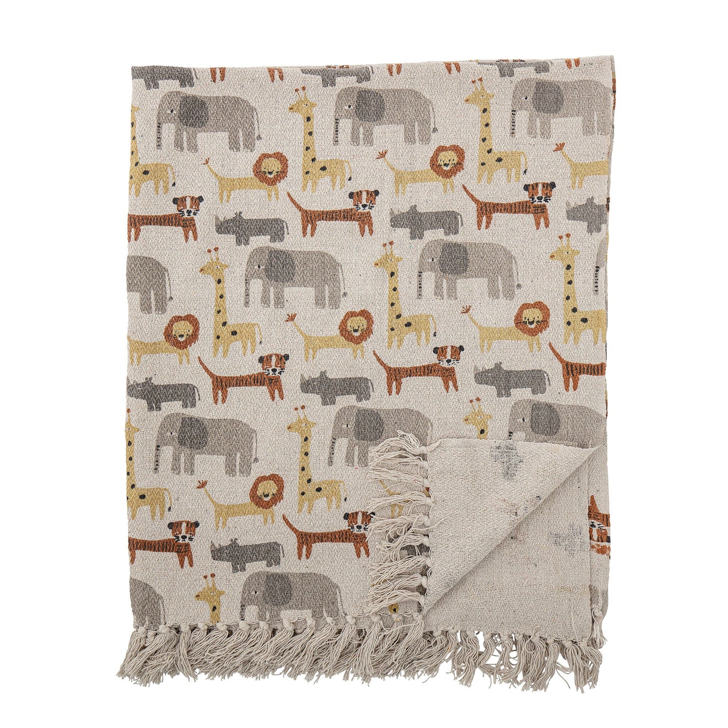 Decke recycelte Baumwolle wild animals - kleinstadtleben concept store
