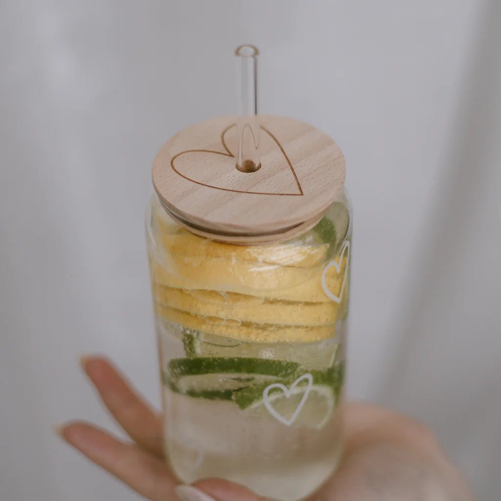 Deckel Trinkglas Herz - kleinstadtleben concept store