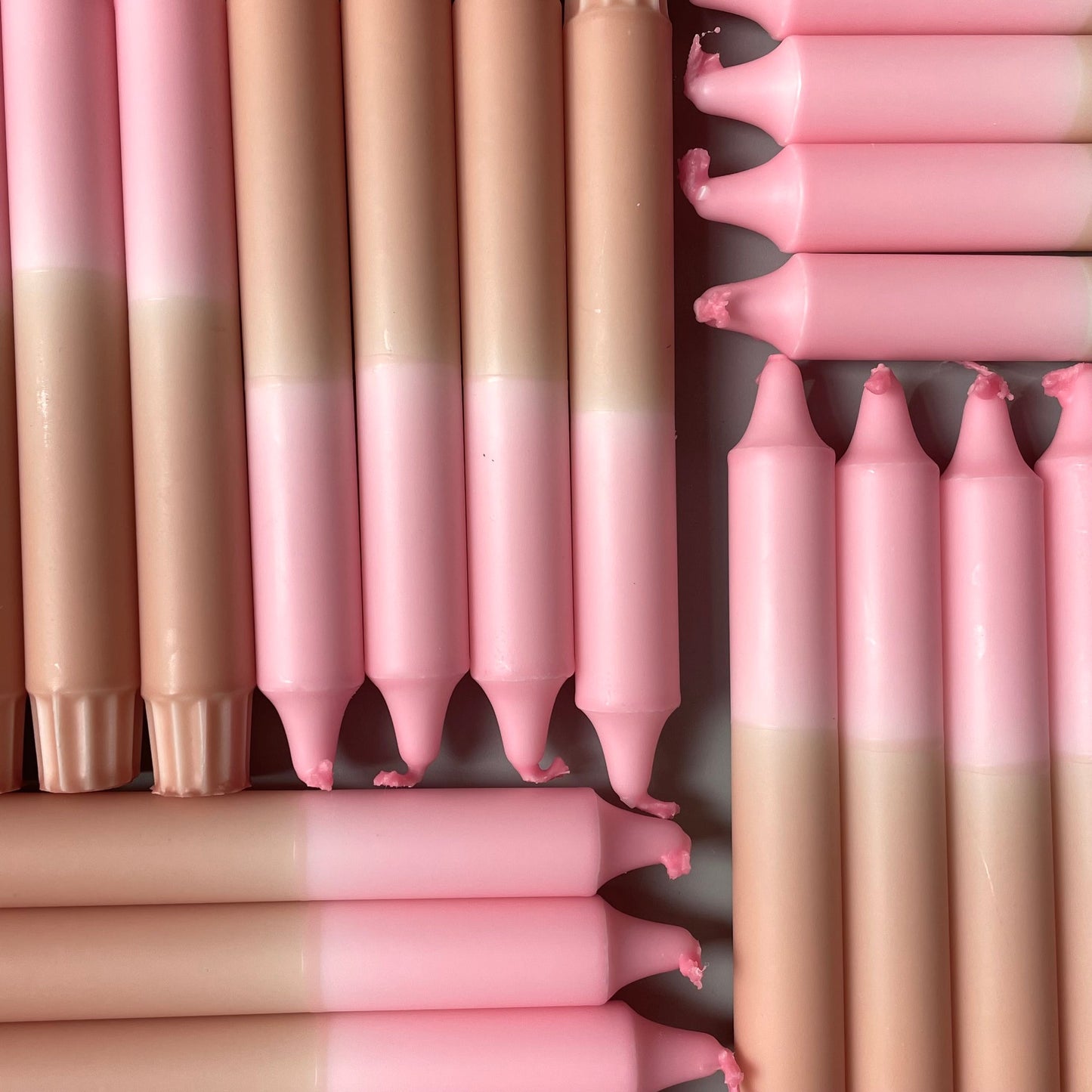 Dip Dye Kerze Bubblegum x Blush 4er Set - kleinstadtleben concept store