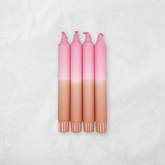 Dip Dye Kerze Bubblegum x Blush 4er Set - kleinstadtleben concept store