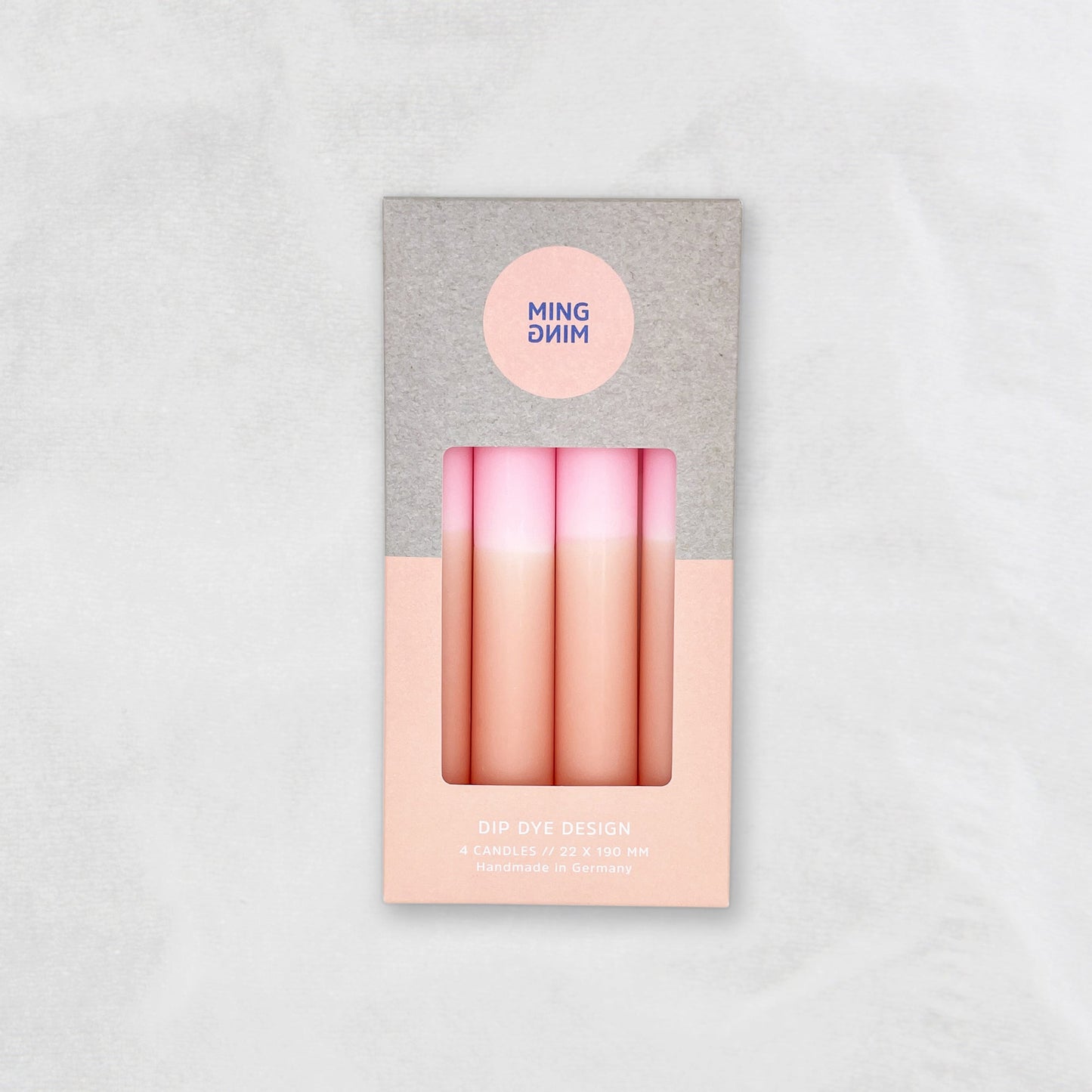 Dip Dye Kerze Bubblegum x Blush 4er Set - kleinstadtleben concept store