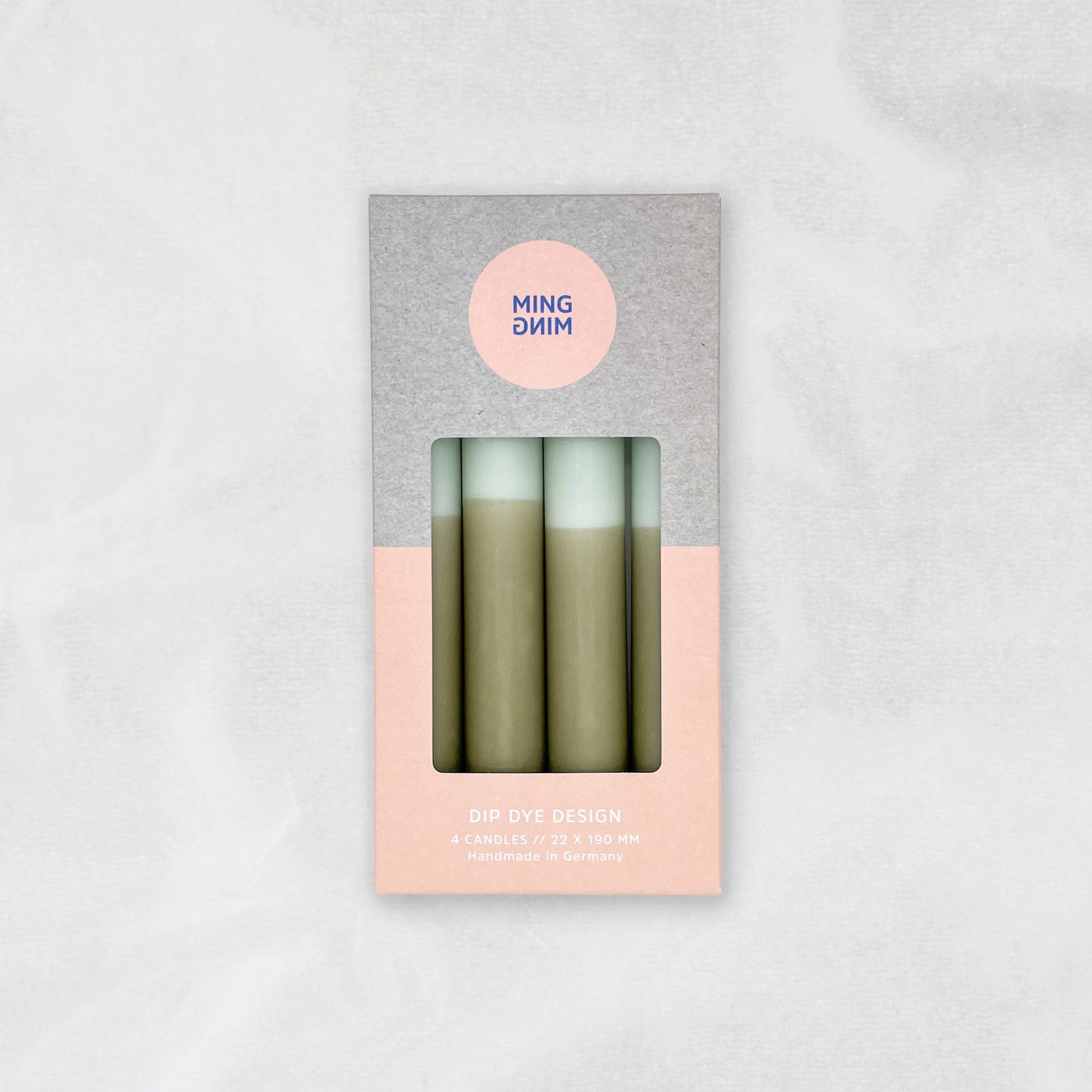 Dip Dye Kerze Eucalyptus x Martini Olive 4er Set - kleinstadtleben concept store