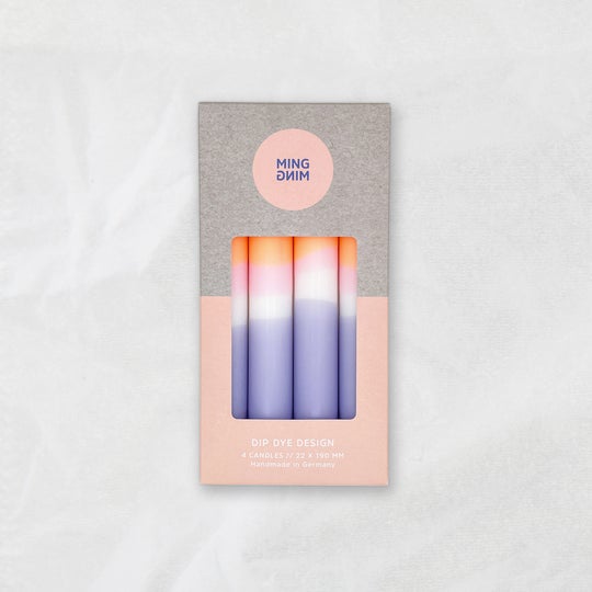 Dip Dye Kerze Sunrise Mix 4er Set - kleinstadtleben concept store