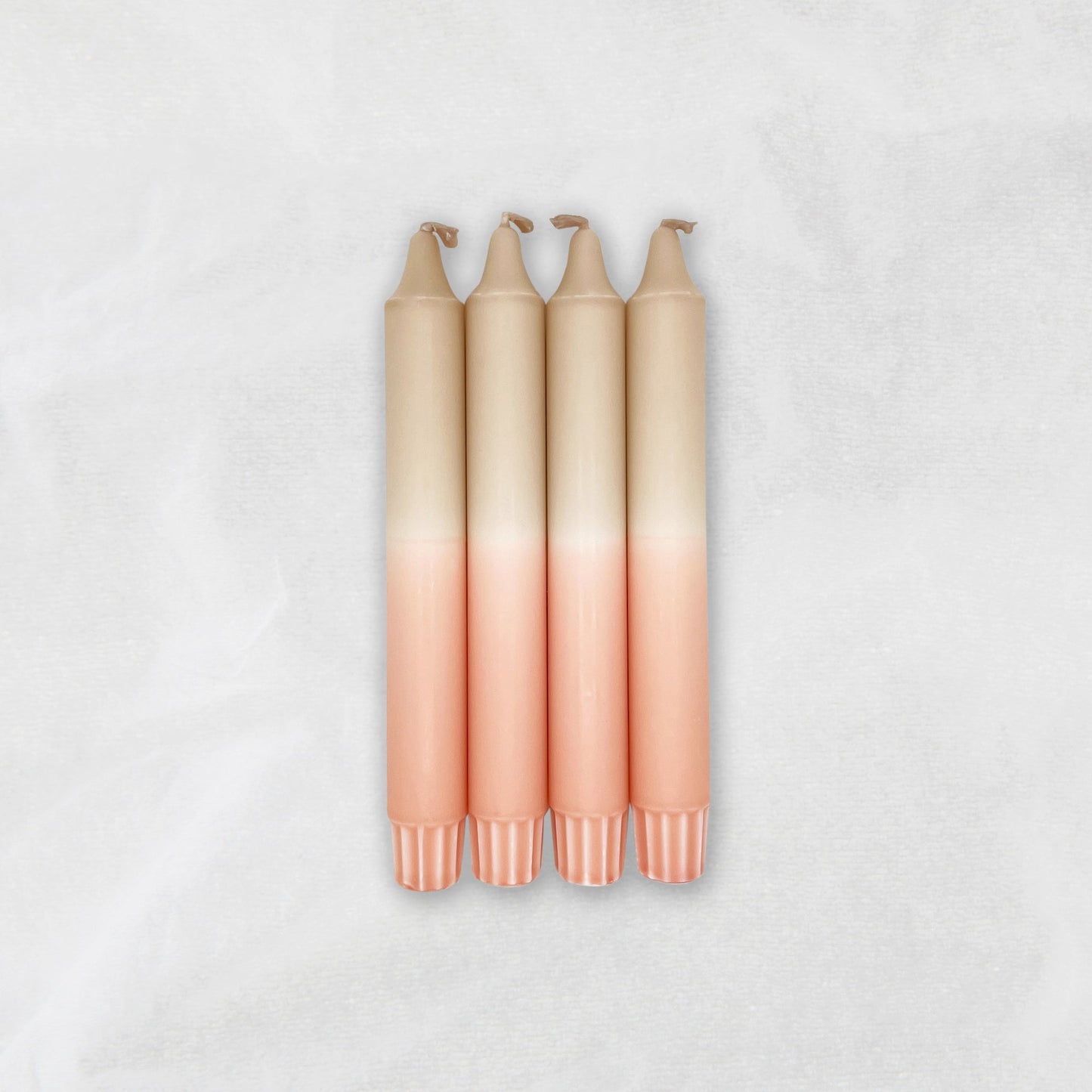Dip Dye Kerze Taupe x Blush 4er Set - kleinstadtleben concept store