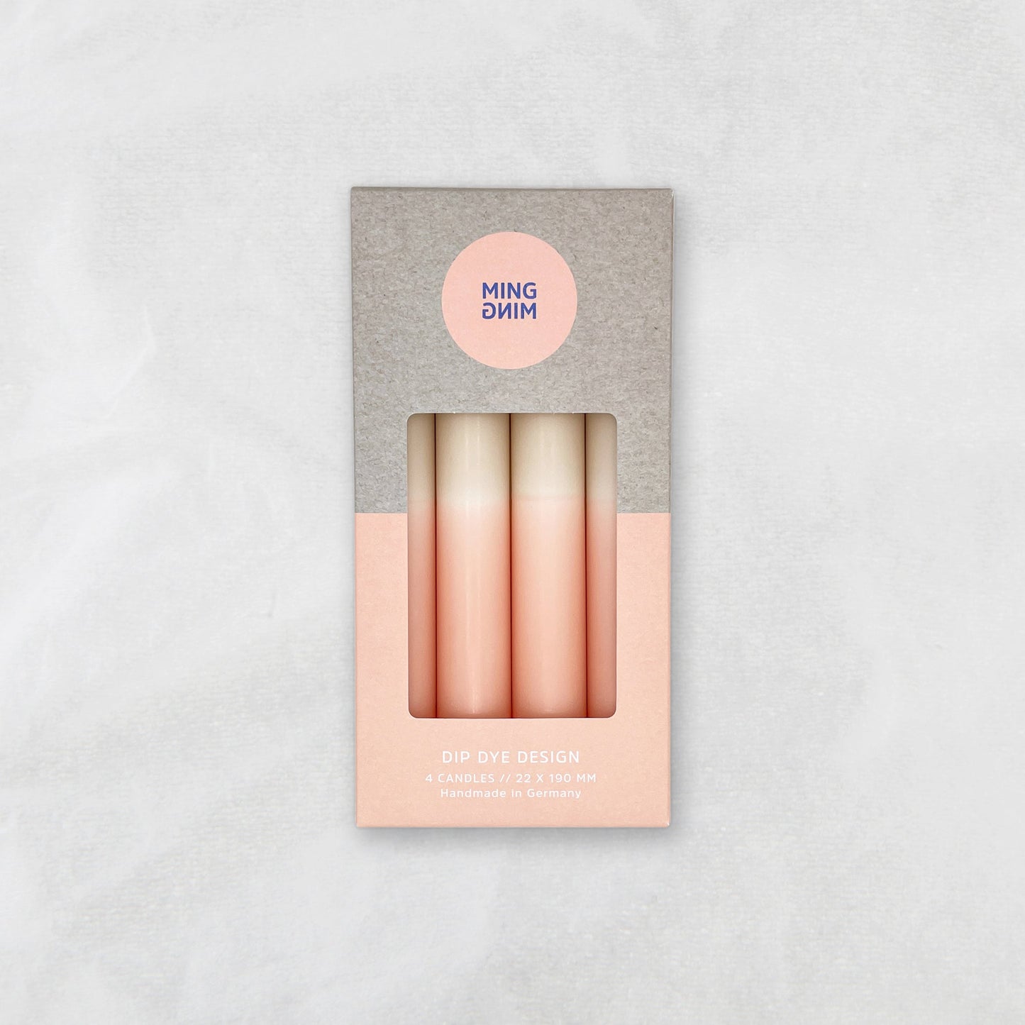 Dip Dye Kerze Taupe x Blush 4er Set - kleinstadtleben concept store