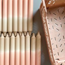 Dip Dye Kerze Taupe x Blush 4er Set - kleinstadtleben concept store