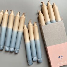 Dip Dye Kerze Taupe x Dusty Blue 4er Set - kleinstadtleben concept store