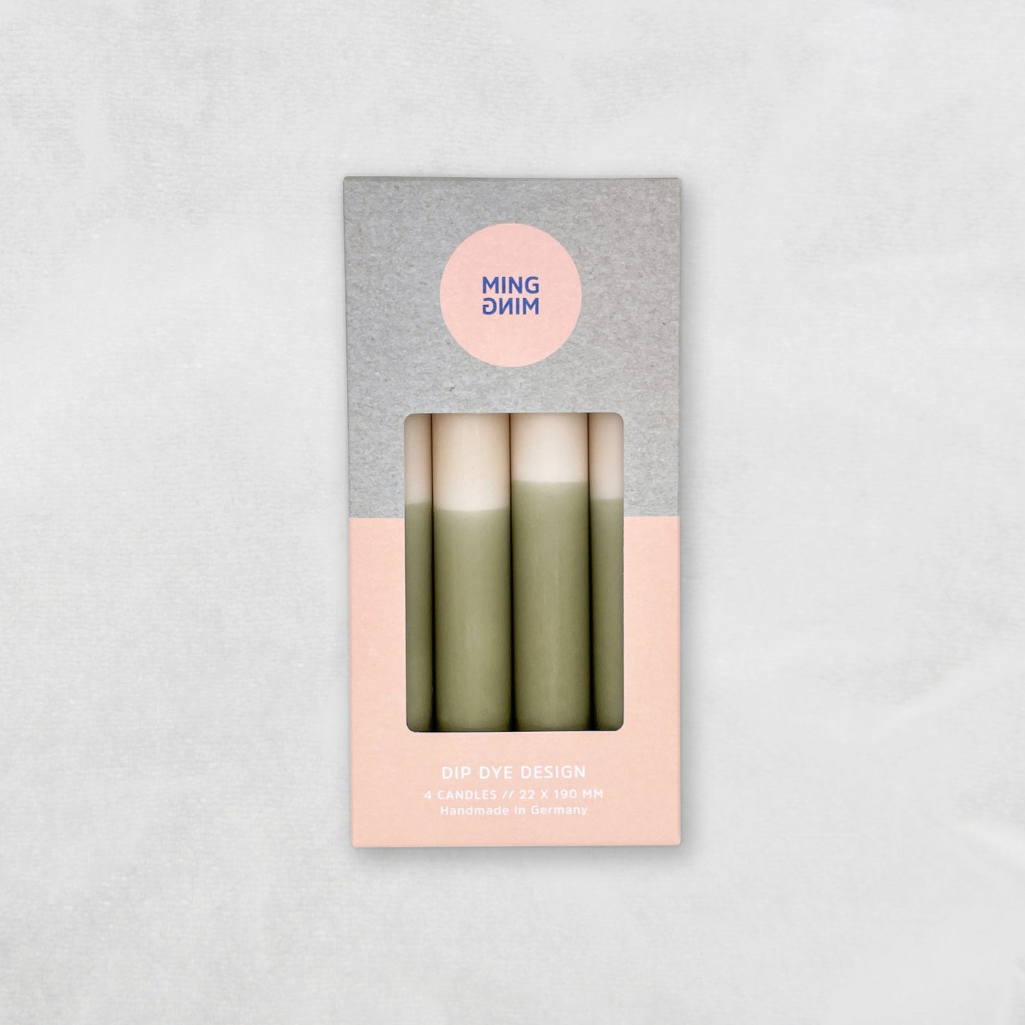 Dip Dye Kerze Taupe x Martini Olive 4er Set - kleinstadtleben concept store