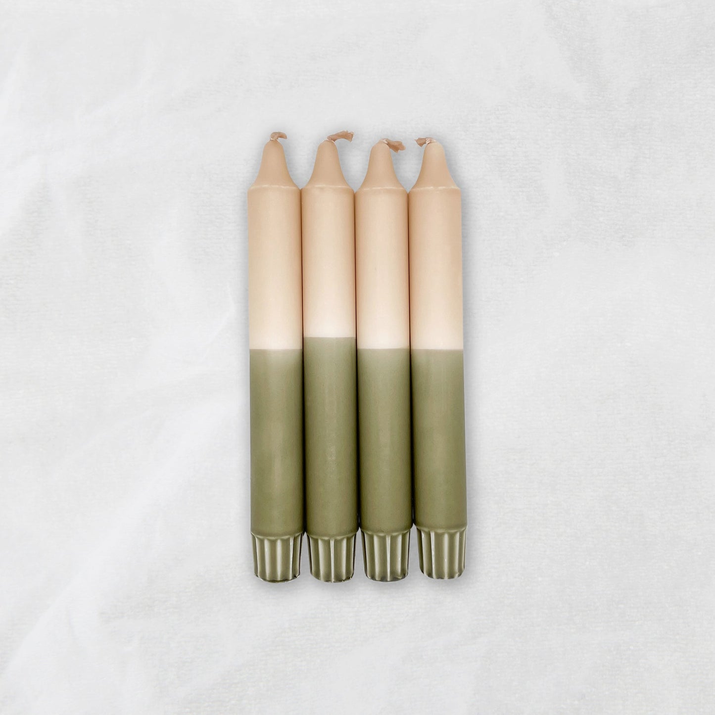 Dip Dye Kerze Taupe x Martini Olive 4er Set - kleinstadtleben concept store