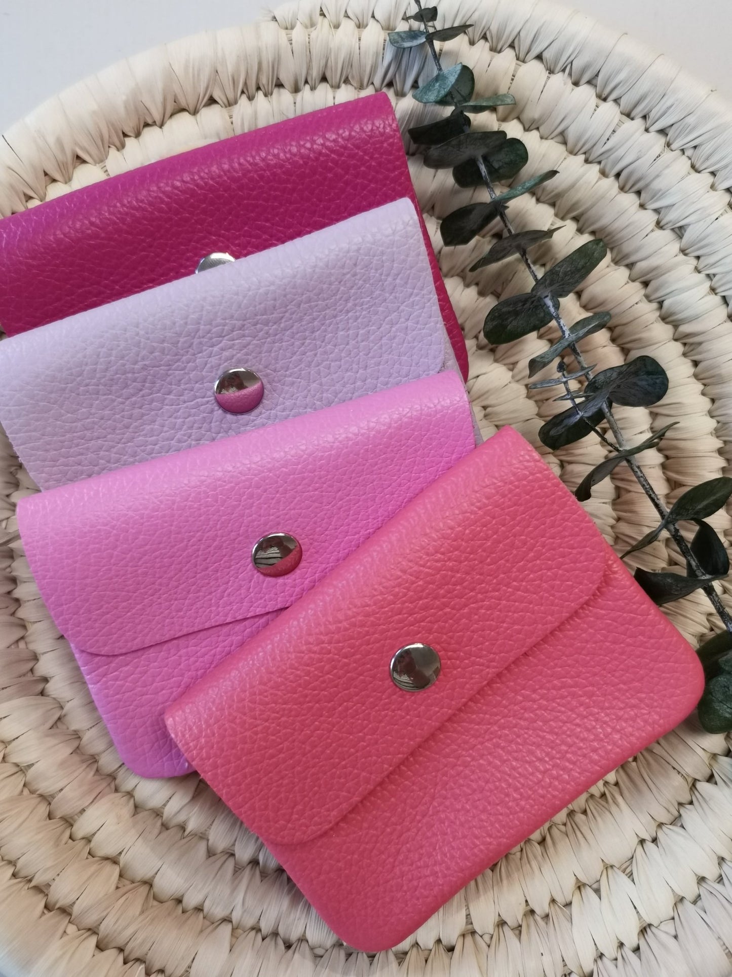 Geldbörse Portemonnaie 100 % Leder hellrosa flieder - kleinstadtleben concept store