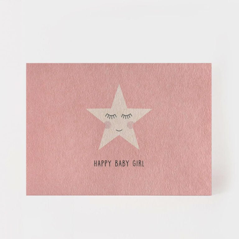 HAPPY BABY GIRL Postkarte - kleinstadtleben concept store