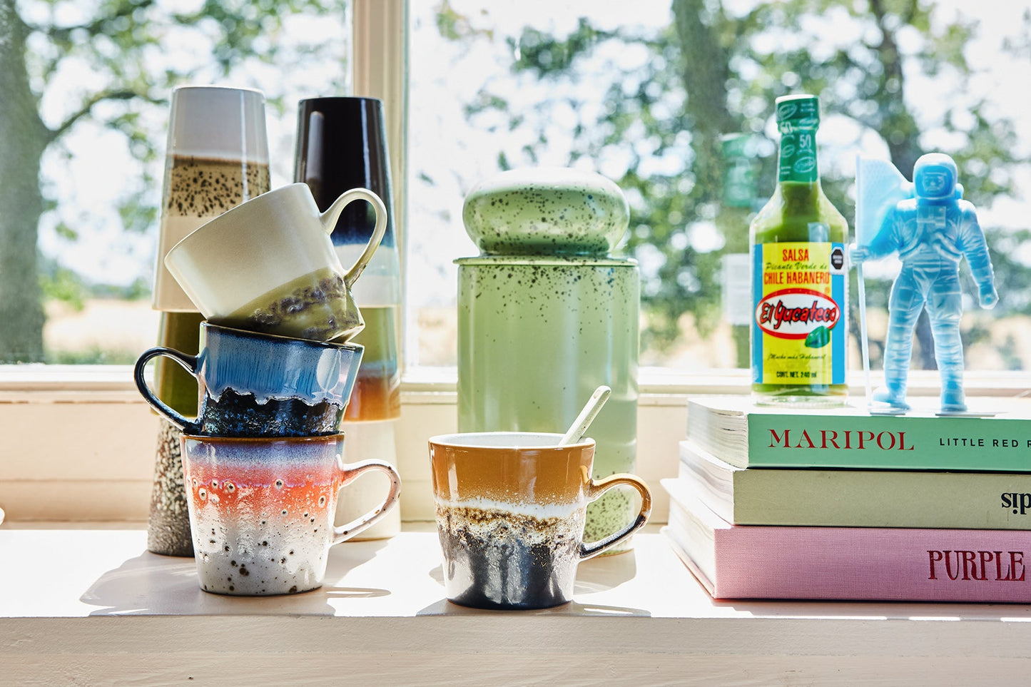 HKliving 70's ceramics americano mug metalic - kleinstadtleben concept store