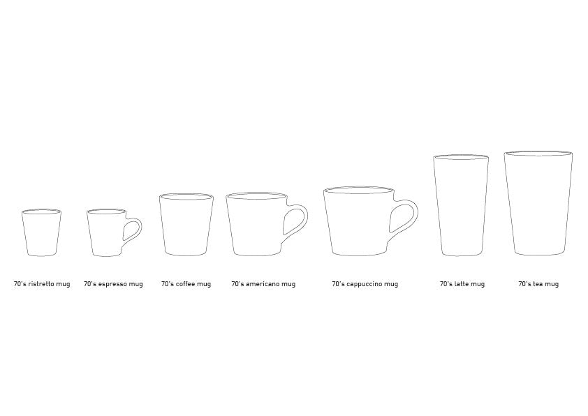 HKliving 70`s ceramics coffee mug snow - kleinstadtleben concept store