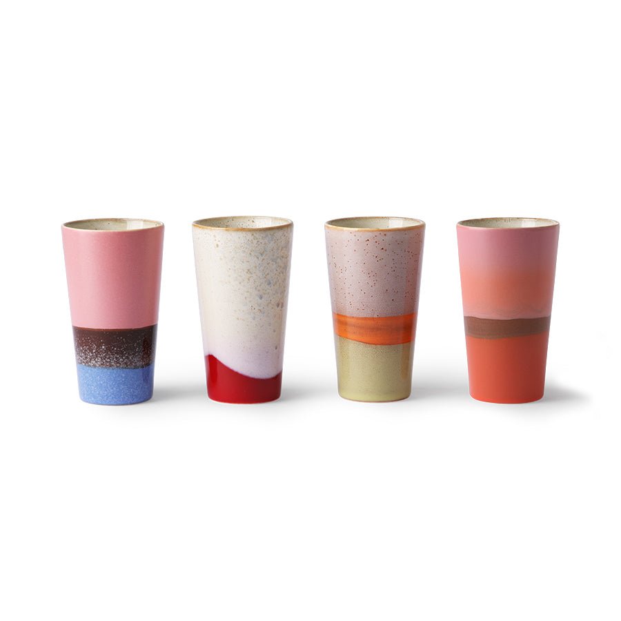 HKliving 70`s ceramics latte mug 4er Set Aquarius - kleinstadtleben concept store