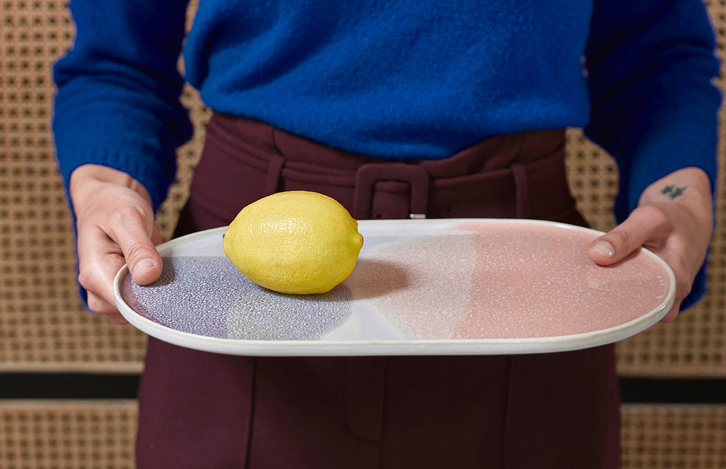 HKliving GALLERY CERAMICS DINNER PLATE PINK/LILAC - kleinstadtleben concept store