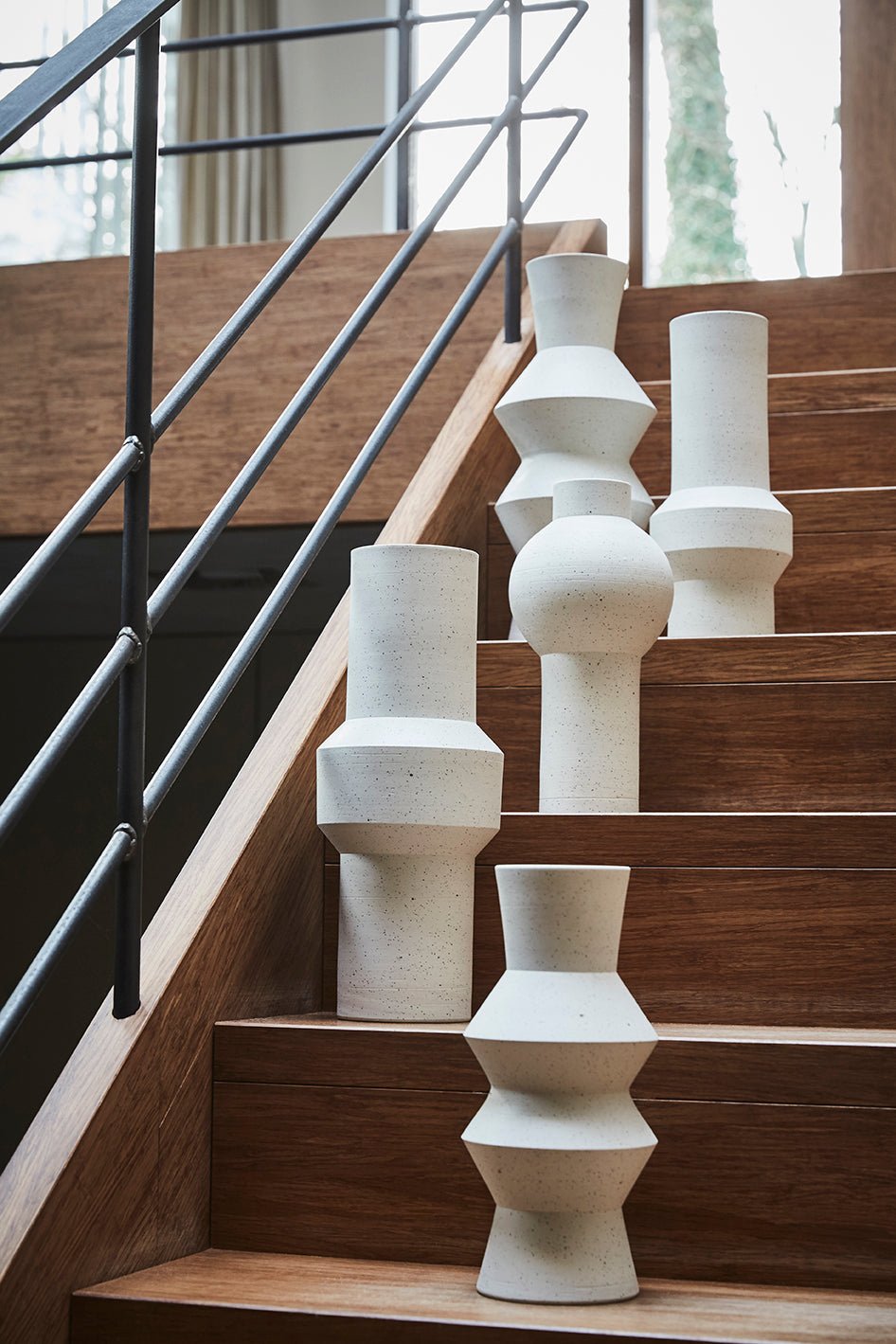 HKliving SPECKLED CLAY VASE STRAIGHT L - kleinstadtleben concept store