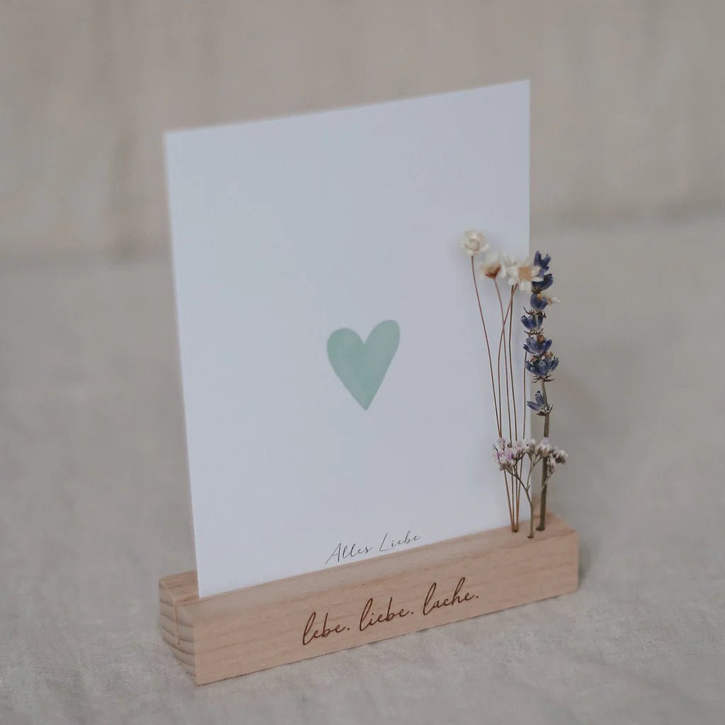 Karten- und Trockenblumenständer Lebe Liebe Lache - kleinstadtleben concept store