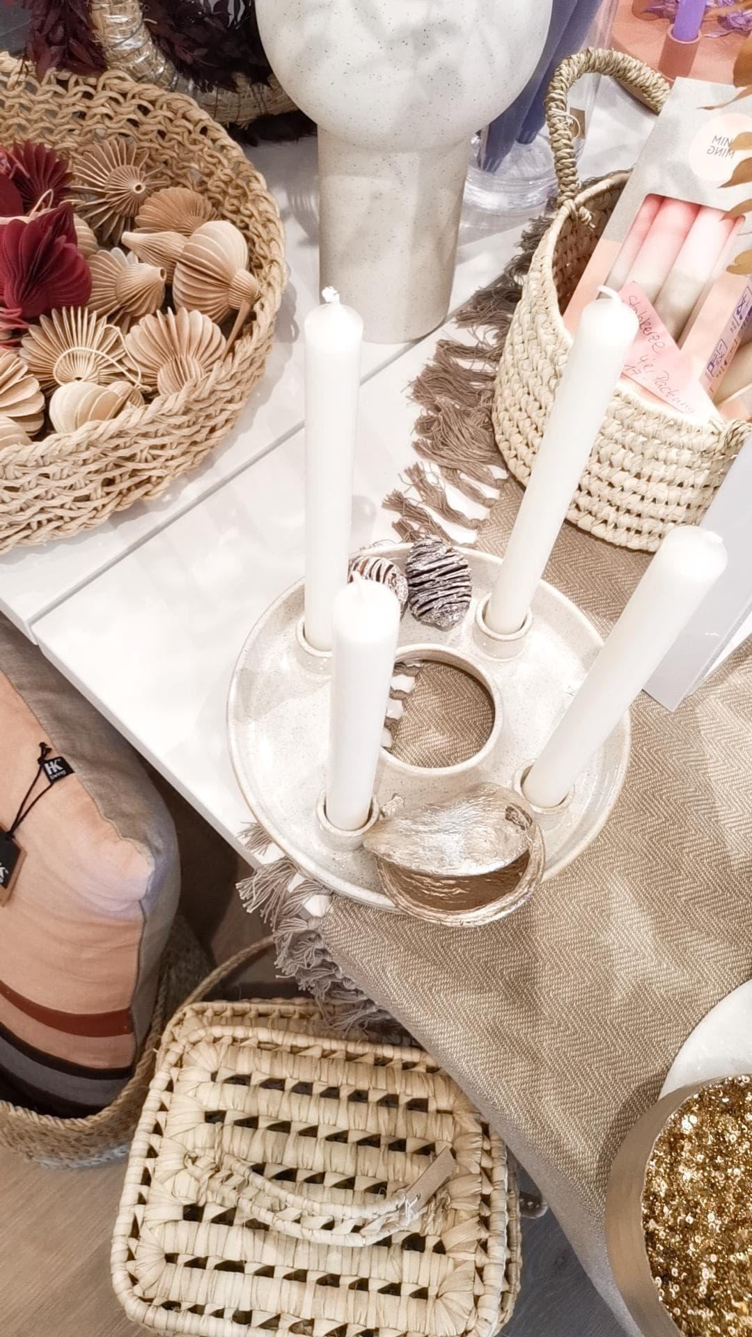 Kerzenhalter Isabella beige für 4 Kerzen - kleinstadtleben concept store