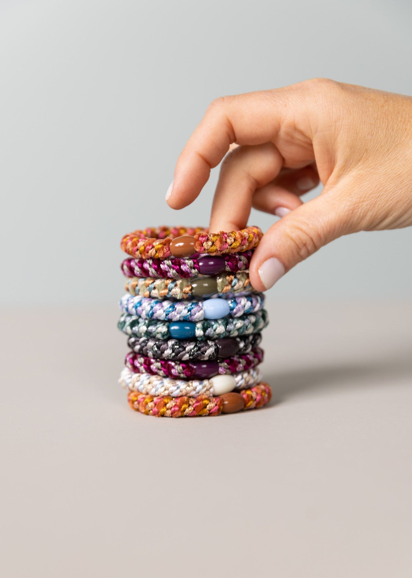 Kknekki | Bon Dep Haargummi - peach coral beige glitter - kleinstadtleben concept store