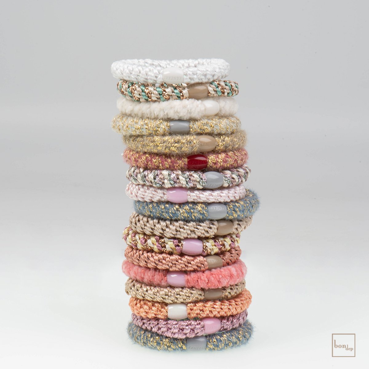 Kknekki | Bon Dep Haargummi - peach pink glitter - kleinstadtleben concept store