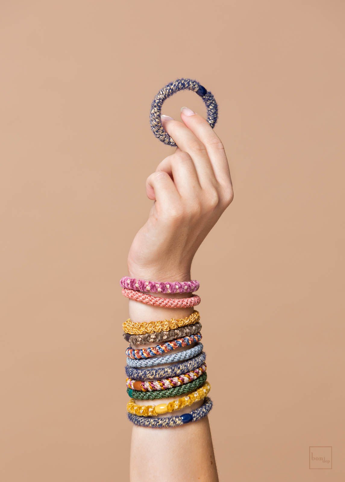 Kknekki | Bon Dep Haargummi - peach pink glitter - kleinstadtleben concept store