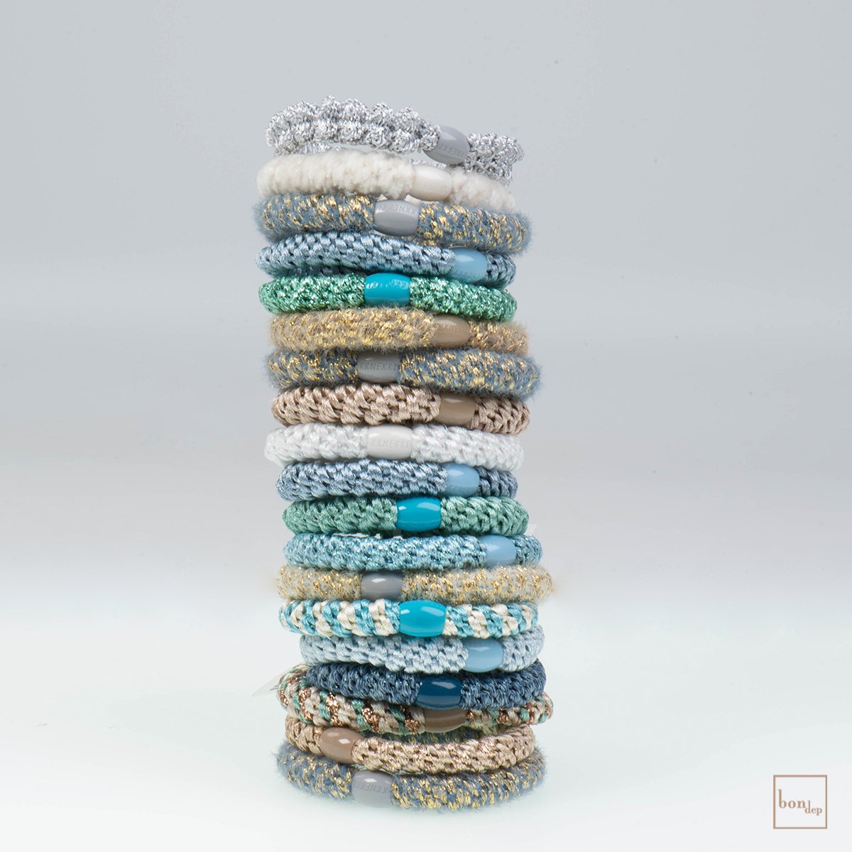 Kknekki | Bon Dep Haargummi - Teal Gold Glitter - kleinstadtleben concept store