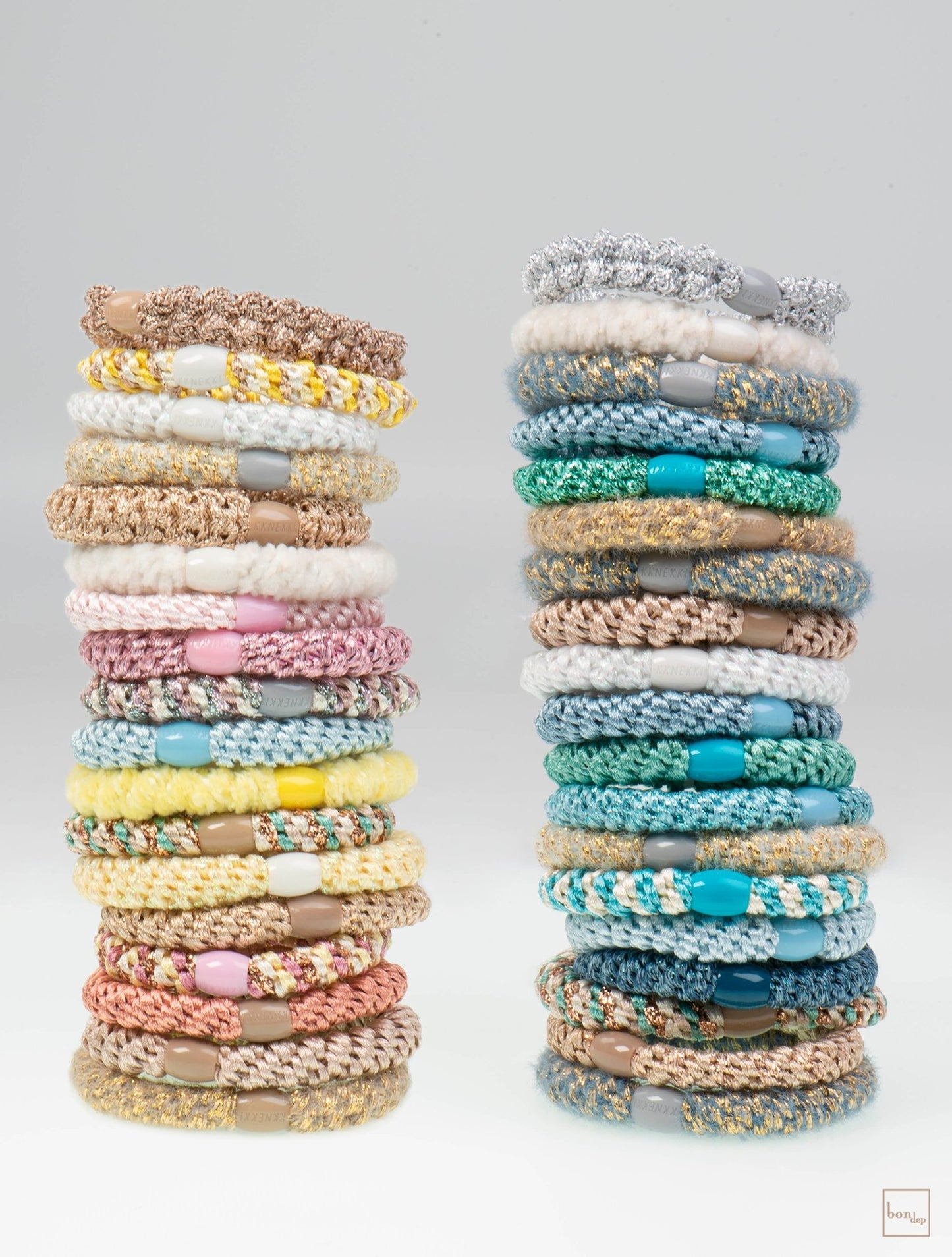 Kknekki | Bon Dep Haargummi - Yellow-Pink stripe - kleinstadtleben concept store
