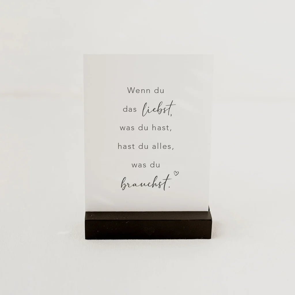 Postkarte Alles was du brauchst - kleinstadtleben concept store