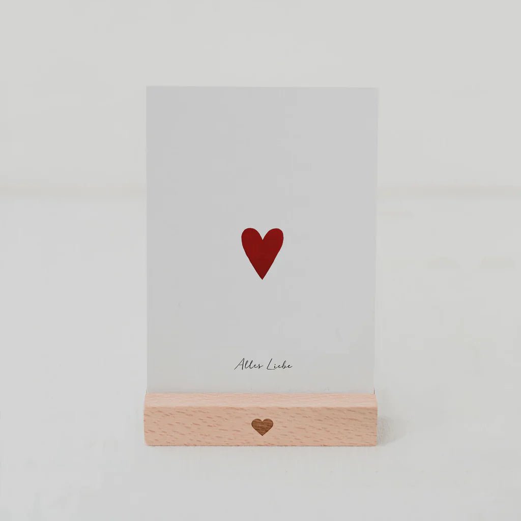 Postkarte Herz rot - kleinstadtleben concept store