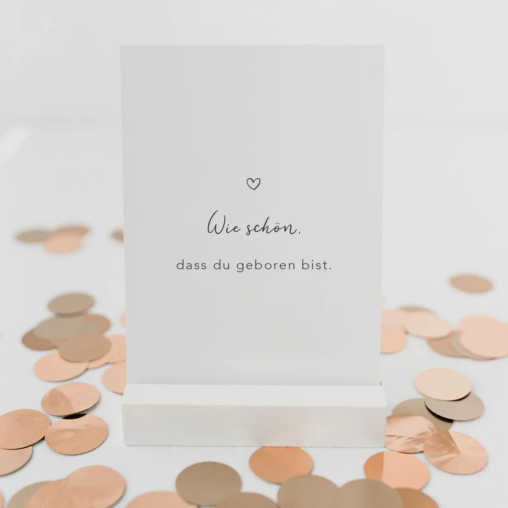 Postkarte Wie schön ,dass du geboren bist - kleinstadtleben concept store