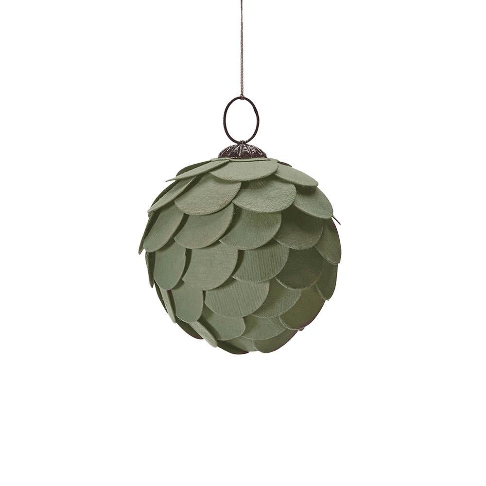 up-cycling Papierkugel Zapfen grün - kleinstadtleben concept store