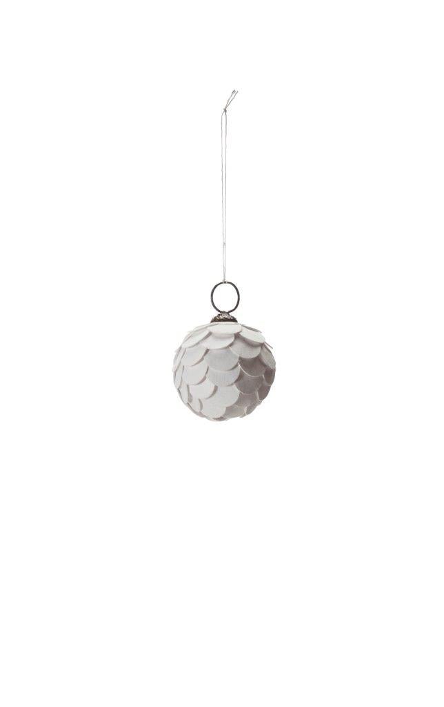 up-cycling Papierkugel Zapfen weiß - kleinstadtleben concept store