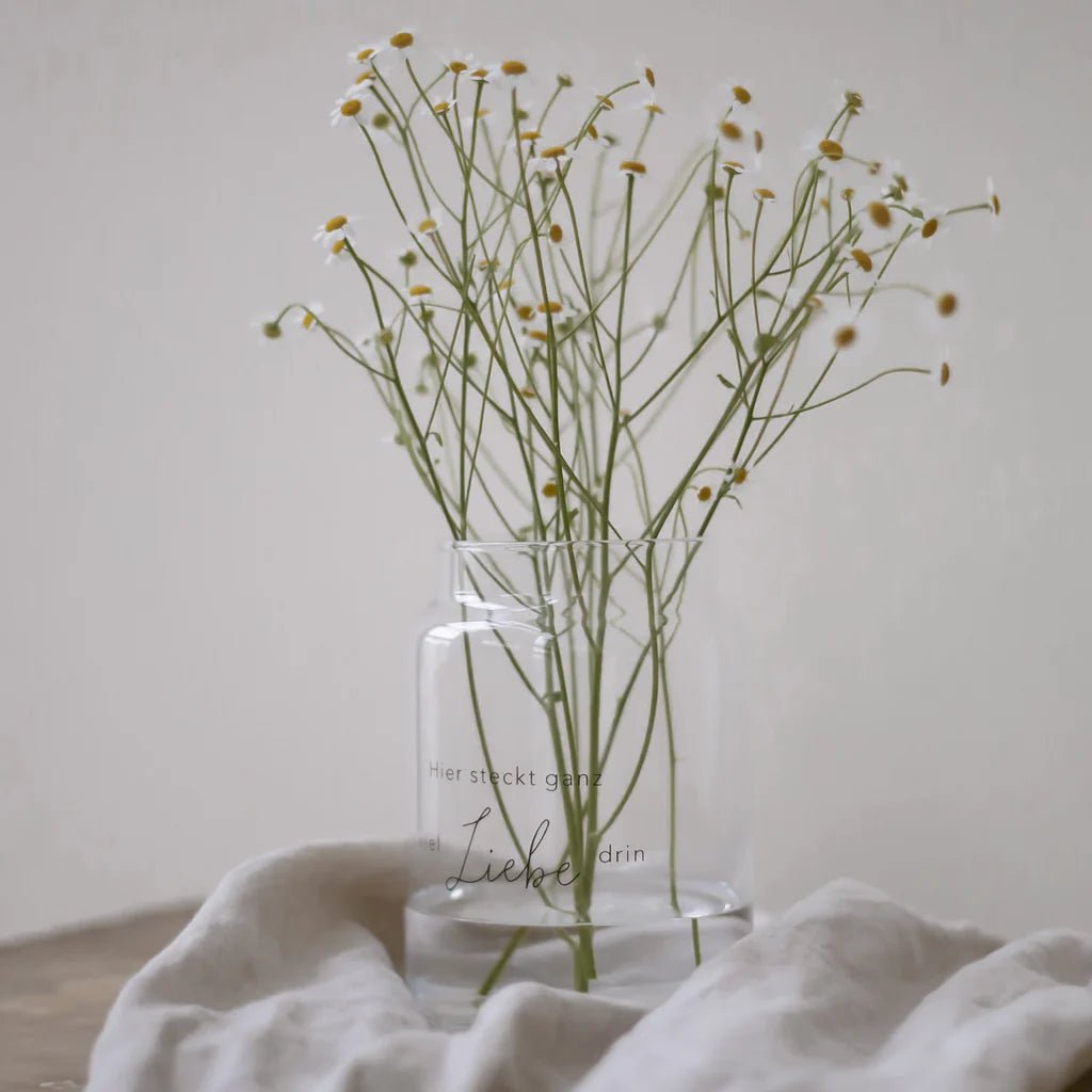 Vase aus Glas groß Liebe - kleinstadtleben concept store