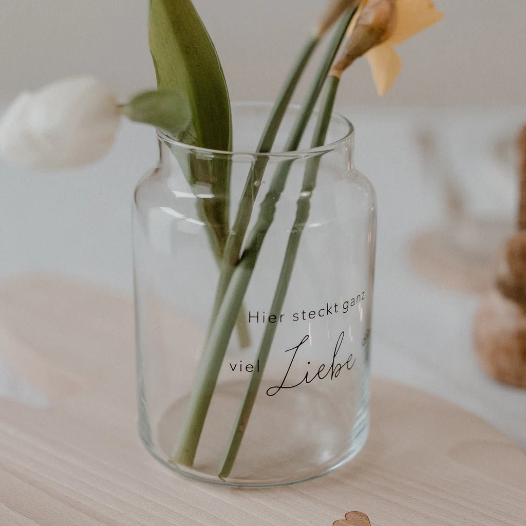 Vase aus Glas groß Liebe - kleinstadtleben concept store