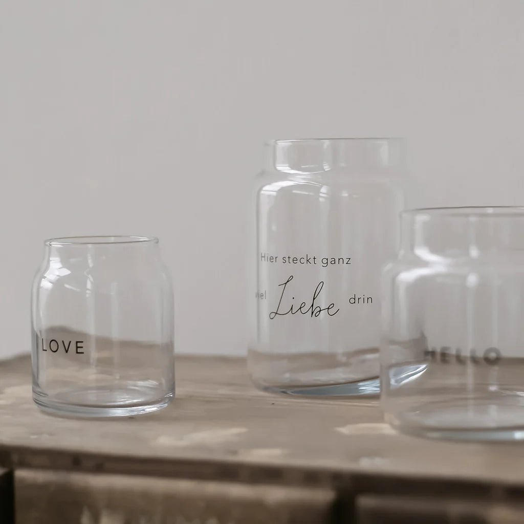 Vase aus Glas groß Liebe - kleinstadtleben concept store