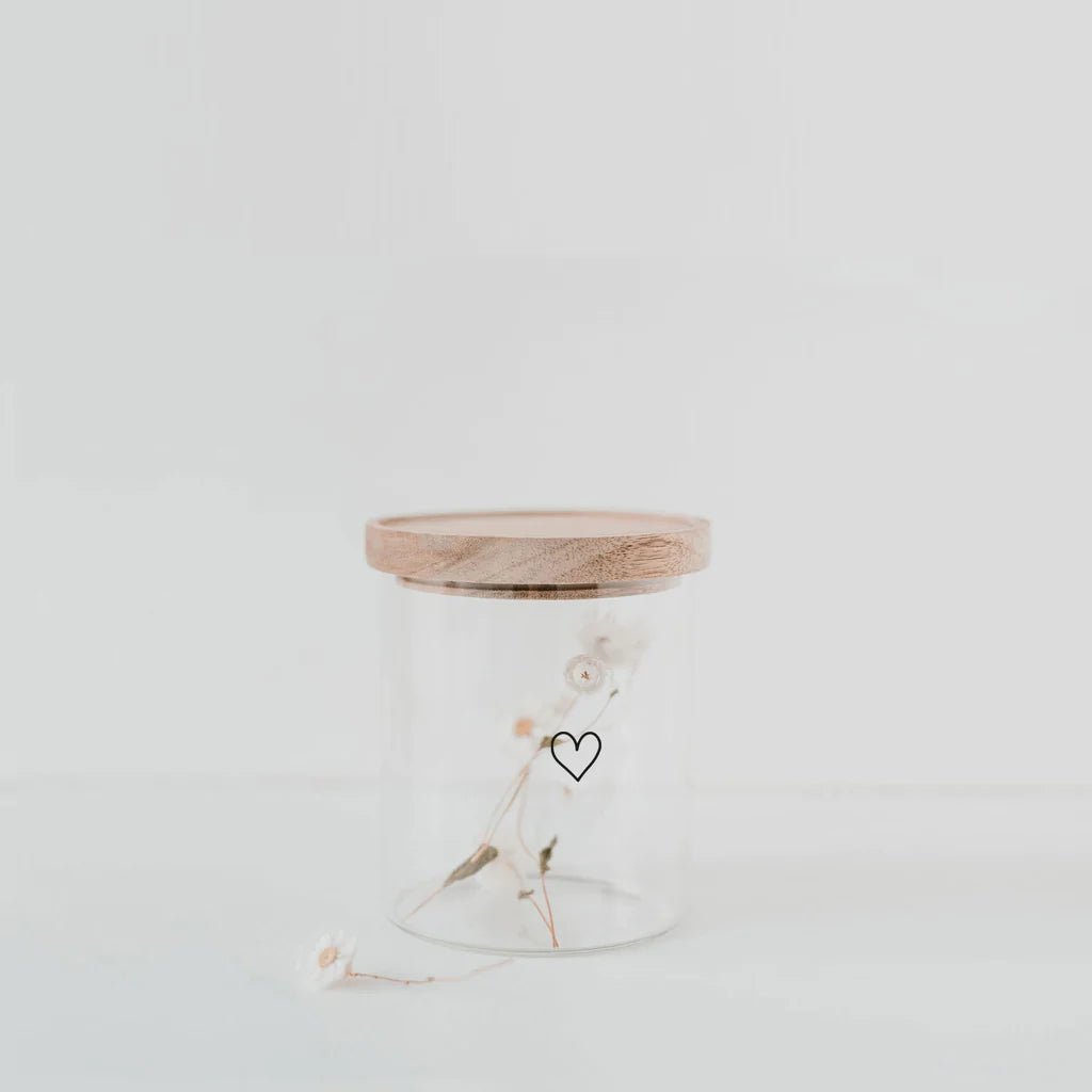 Vorratsglas Herz schwarz 13 cm - kleinstadtleben concept store