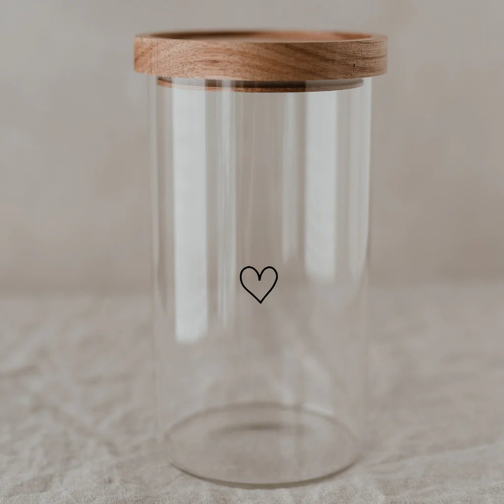 Vorratsglas Herz schwarz 19 cm - kleinstadtleben concept store