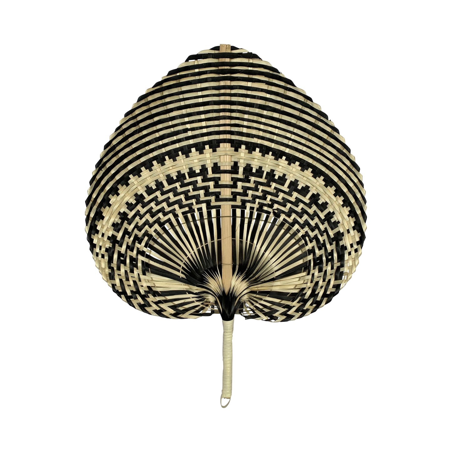 Wandfächer Bambus schwarz/natur ca. 40 cm - kleinstadtleben concept store