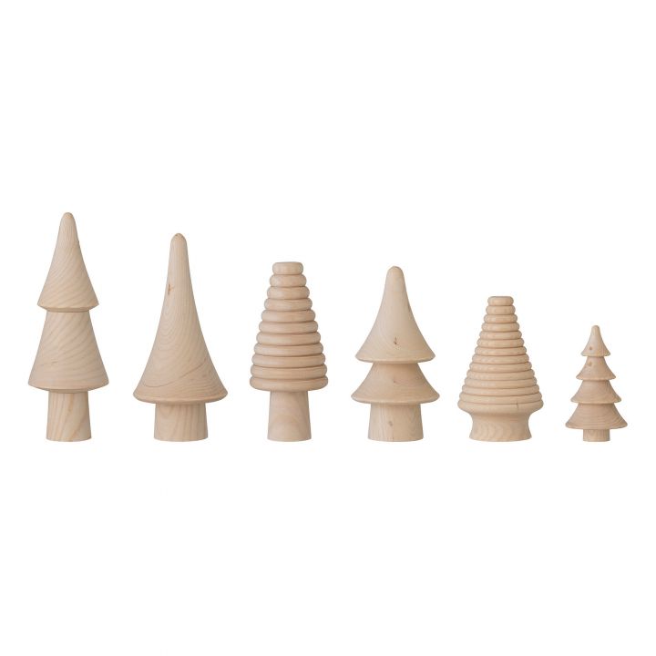 Weihnachtsbäume aus Holz 6er Set - kleinstadtleben concept store