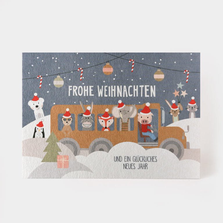 WEIHNACHTSBUS Postkarte - kleinstadtleben concept store