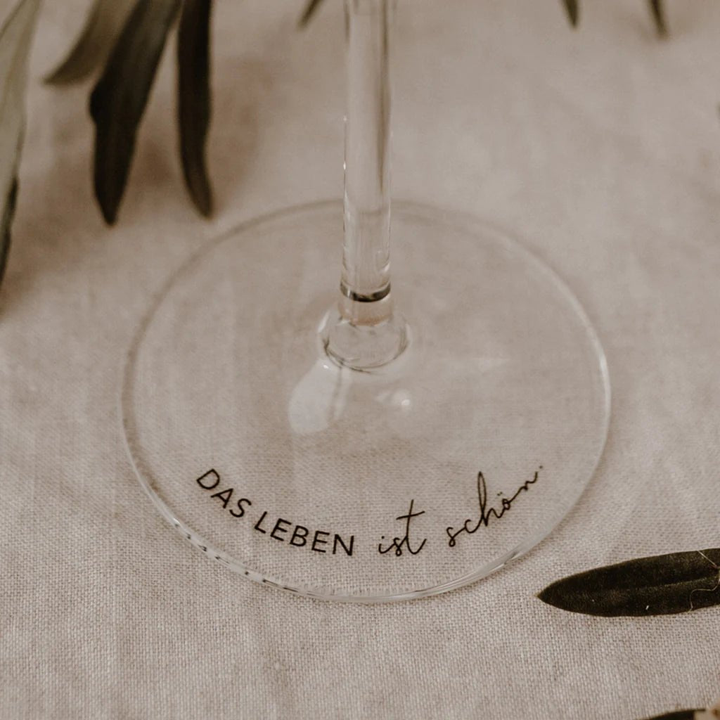 Weinglas | Das Leben ist schön 490 ml - kleinstadtleben concept store