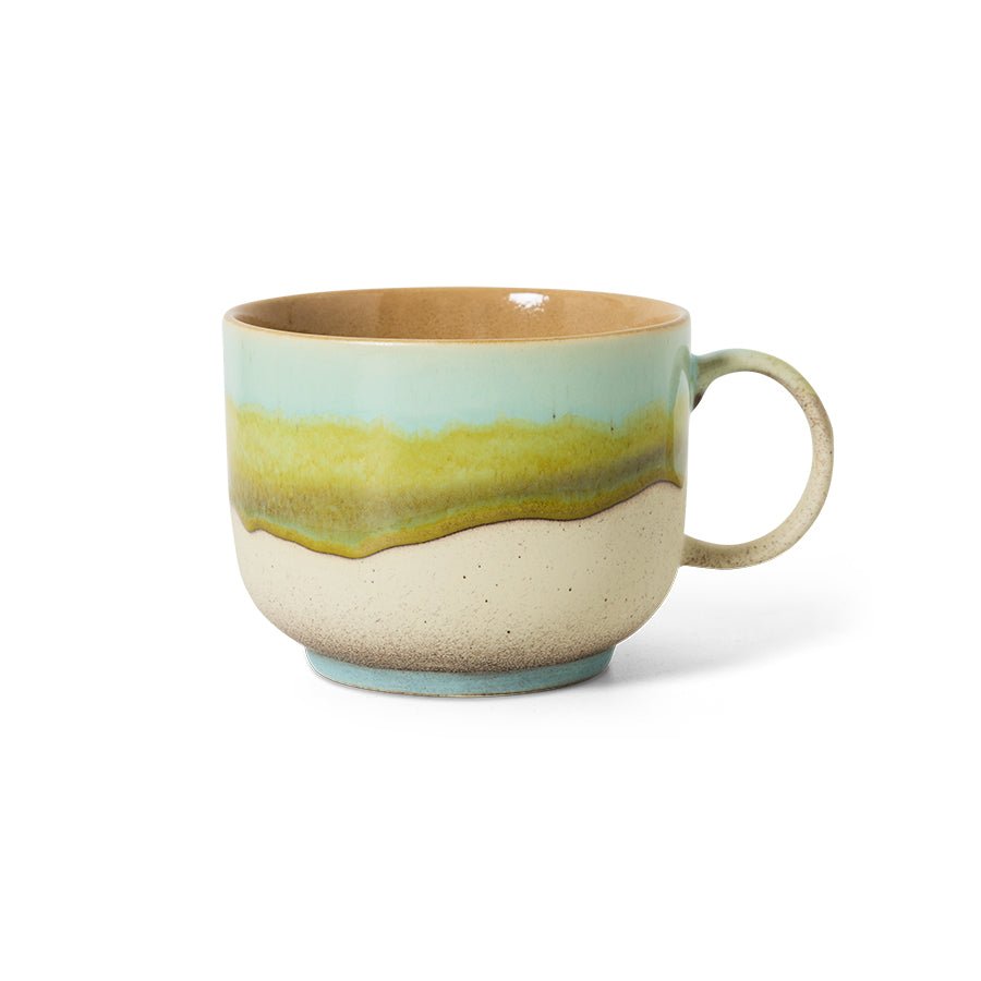 HKliving 70s Ceramics Tea Cup 'Glint' - Retro Keramiktasse 425ml - kleinstadtleben concept store