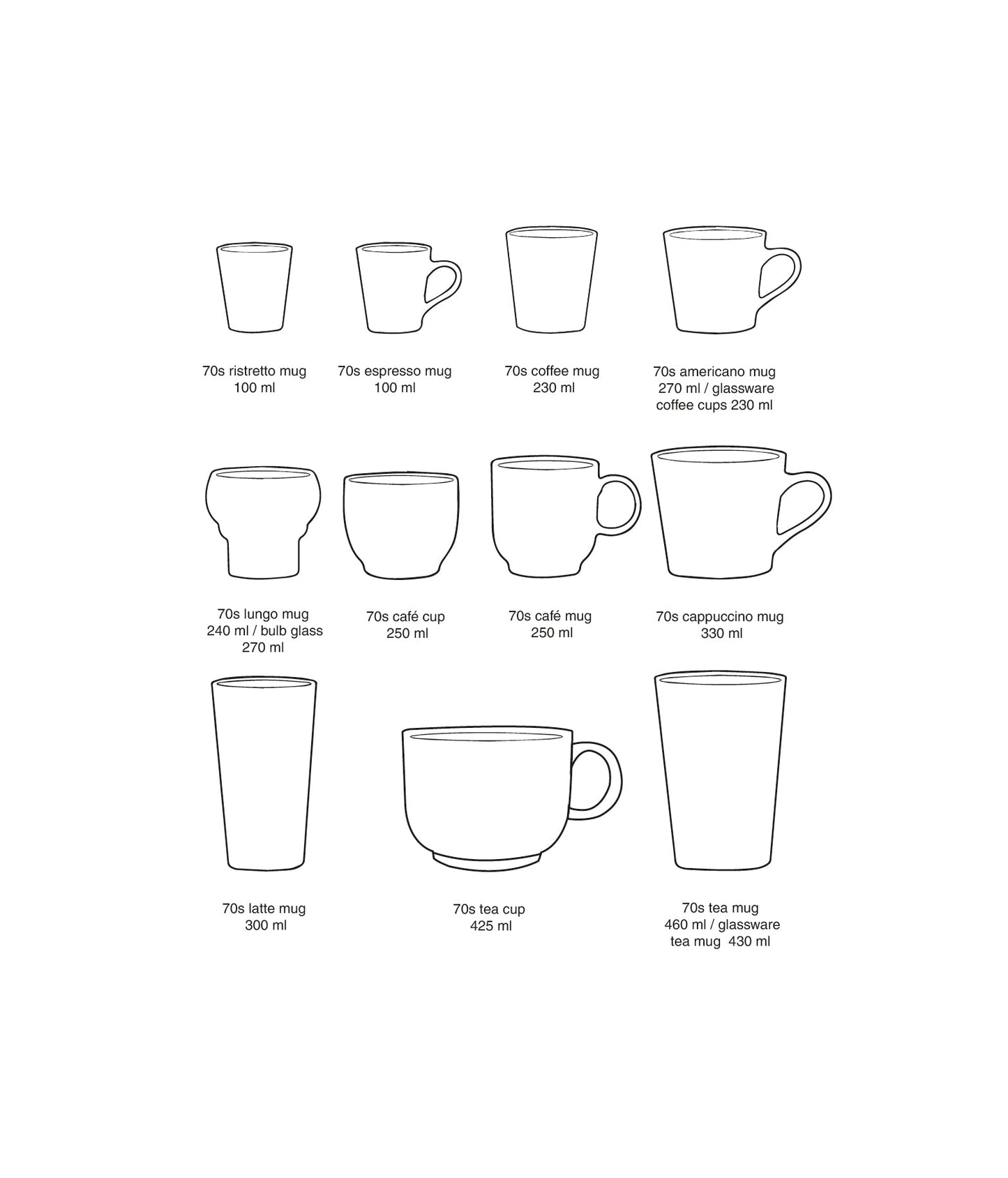 HKliving 70s Ceramics Tea Cup 'Glint' - Retro Keramiktasse 425ml - kleinstadtleben concept store