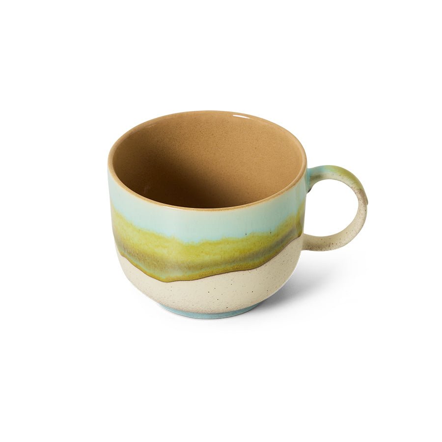 HKliving 70s Ceramics Tea Cup 'Glint' - Retro Keramiktasse 425ml - kleinstadtleben concept store