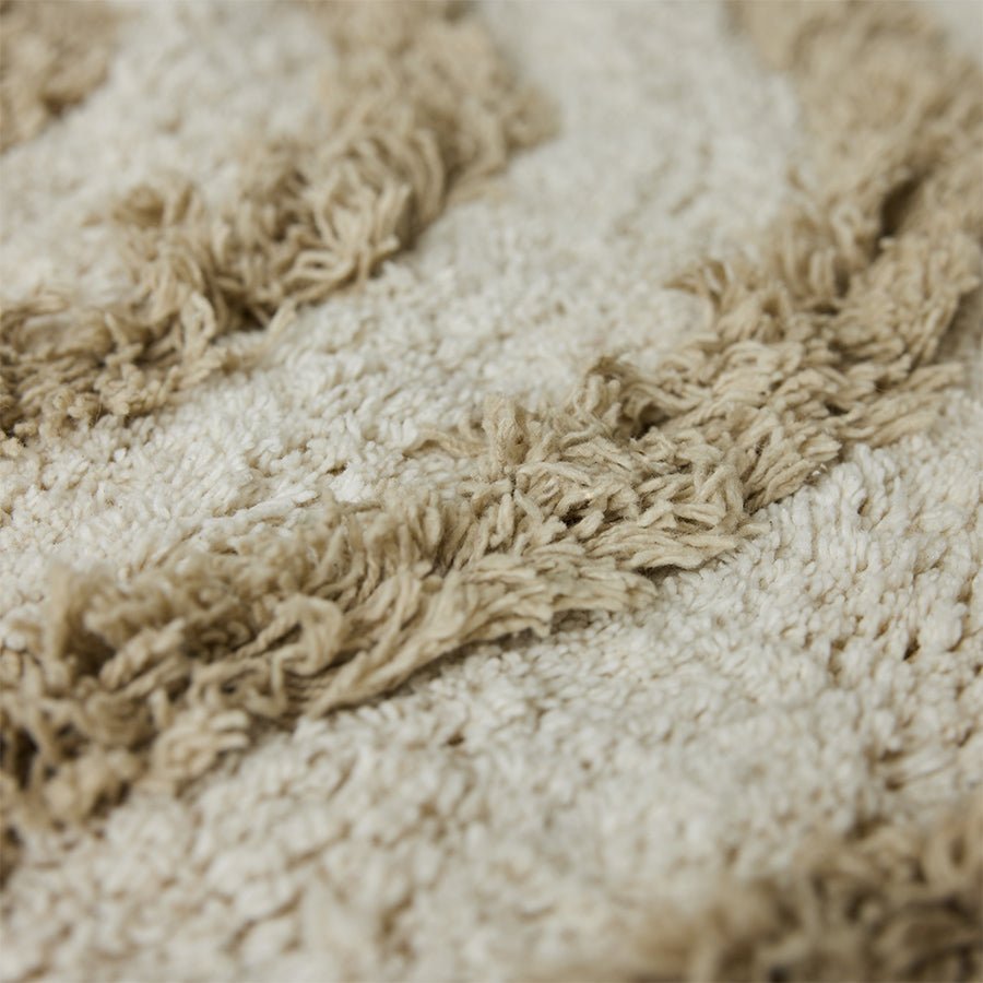 HKliving Runde Badematte "Cream" - 80x80 cm, 100% Baumwolle - kleinstadtleben concept store
