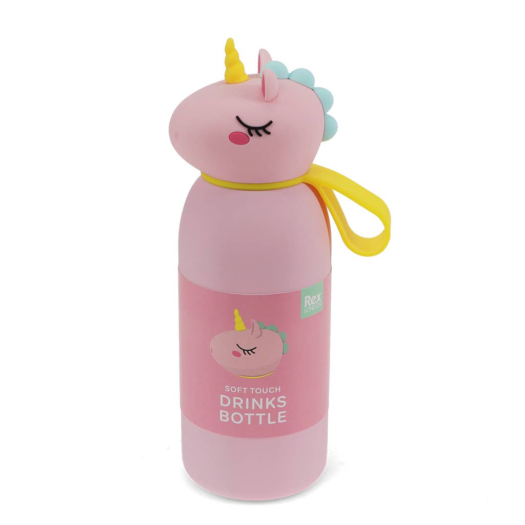Kinder-Trinkflasche mit Einhorn-Kopf 350 ml – Rosa Design - kleinstadtleben concept store
