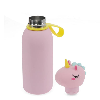 Kinder-Trinkflasche mit Einhorn-Kopf 350 ml – Rosa Design - kleinstadtleben concept store